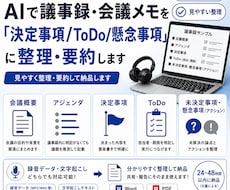 議事録・会議メモを整理・要約します イメージ1