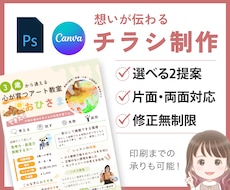 高品質なチラシ・フライヤーデザイン制作いたします 丁寧なヒアリングとデザインで、魅力を伝えるチラシを作ります