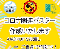 コロナ関連の小さめポスターデザイン作ります イメージ1