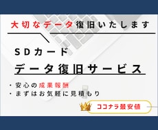 大切なSDカードのデータ復旧/到着後即日診断します 料金は一律5000円◎復旧不可の場合は全額返金にてご対応