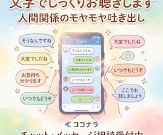 人間関係のモヤモヤを文字でじっくりお聞きします イメージ1