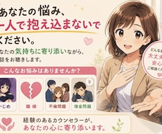 抱えている悩みや不安、愚痴をます イメージ1