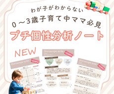 イヤイヤ期前に知りたかったわが子の個性を分析します イメージ1