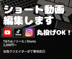 丸投げOK！各種ショート動画編集を承ります 丁寧なヒアリングでイメージに合った動画を制作します