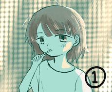 ラフなタッチでキャラアイコンを描きます イメージ1