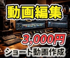 スタートアップ格安案内!!動画編集承ります イメージ1