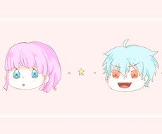 表情差分無料でシンプルな似顔絵アイコンを作成します あなたの代わりの顔を作ります！表情差分無料！