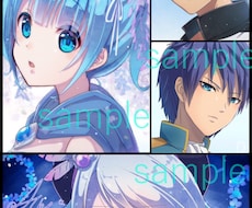 SNSアイコン等に！カッコ可愛いイラスト描きます オリジナルキャラクターもあなたの要望に沿ってデザインします！
