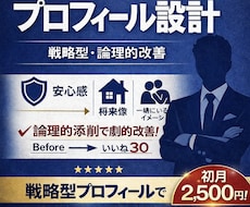 マッチ率を上げる“戦略型”プロフィールを設計します イメージ1