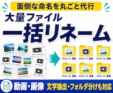 大量の動画・画像を一括リネームします イメージ1