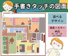 平面図をおしゃれで優しい手書きタッチに仕上げます イメージ1