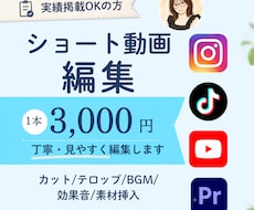 実績掲載OKの方！ショート動画編集します イメージ1