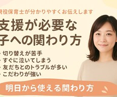 支援児への関わり方を分かりやすくお伝えします イメージ1