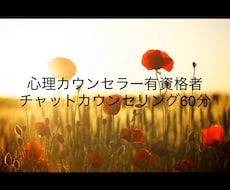チャット相談60分。辛いお気持ちをじっくり聞きます イメージ1
