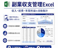 副業収支管理Excelを作成します イメージ1