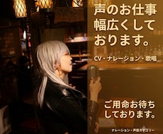 ギャップで演技！ナレーション〜キャラまで承ります イメージ1