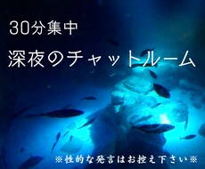 深夜0時〜3時までお話聞きます 【深夜のチャットルーム】30分から始めよう
