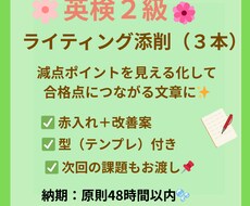 英検2級ライティング添削3本します イメージ1