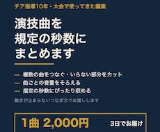 チア・ダンス用の演技曲を規定の秒数に編集します イメージ1