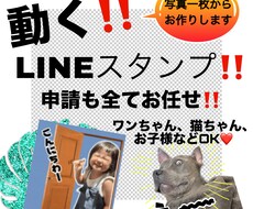 ペットやお子様の写真で動くLINEスタンプ作ります