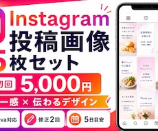 Canvaでインスタ投稿画像を5枚制作します イメージ1