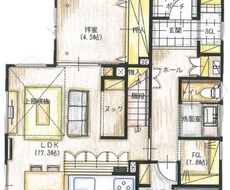 手書きの平面図で間取り考えます イメージ1