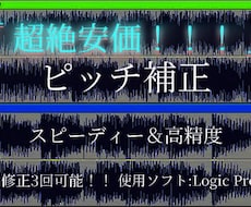 歌唱データのピッチ補正を行います イメージ1