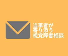 気軽に相談！視覚障害のお悩み　当事者が乗ります イメージ1
