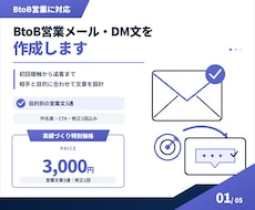BtoB営業メール・DM文を作成します 初回接触から追客まで、相手に合わせて最適化