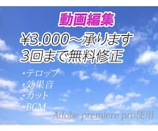 動画編集承ります イメージ1