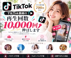TikTok再生回数を＋10,000回伸ばします イメージ1