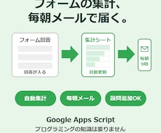フォーム回答の集計とレポート送信を自動化します イメージ1