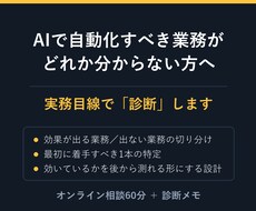 AIで自動化すべき業務を実務目線で診断します イメージ1