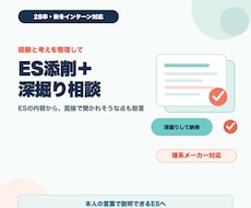 28卒｜秋冬インターンESを添削します 理系メーカー志望向け、ESから面接質問も助言