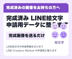 完成済みLINE絵文字を申請データに整えます イメージ1