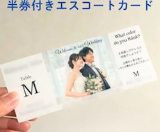 抽選、投票券付き!エスコートカード作成します