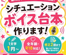 原作経験あり・シチュエーションボイス台本作成します イメージ1