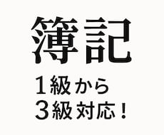簿記3級から簿記1級までを分かりやすく教えます