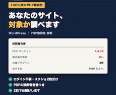 WordPressのPHP脆弱性を診断します イメージ1