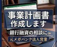 融資用の事業計画書を元メガバンク行員が作成します イメージ1