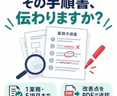 既存の業務マニュアルを診断・改善提案します イメージ1