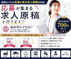 制作実績700件以上！応募が来る求人原稿を作ります 「出して終わり」の求人、見直しませんか？