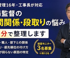 現場監督の人間関係・段取りの悩み30分で整理します イメージ1
