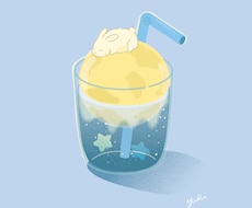 優しいタッチの動物、食べ物のイラスト描きます イメージ1