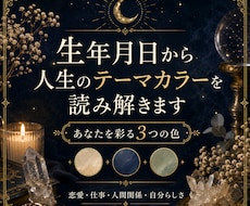 生年月日から人生のテーマカラーを読み解きます イメージ1