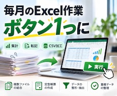 毎月繰り返すExcel作業を自動化します イメージ1