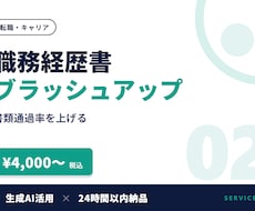 職務経歴書・履歴書を24時間以内に仕上げます イメージ1