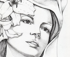 シャープだけど柔らかい点描画で作成します イメージ1