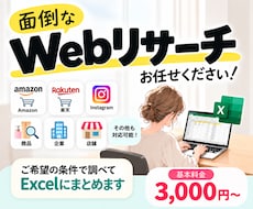 面倒なWebリサーチ・情報収集を代行します イメージ1