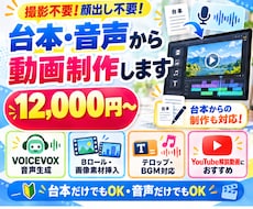 台本・音声からYouTube解説動画を制作します イメージ1